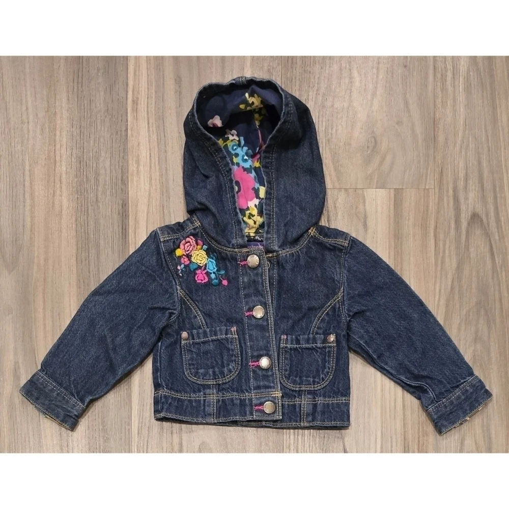 Baby Girl Oshkosh B'gosh Denim Jacket size 12 months